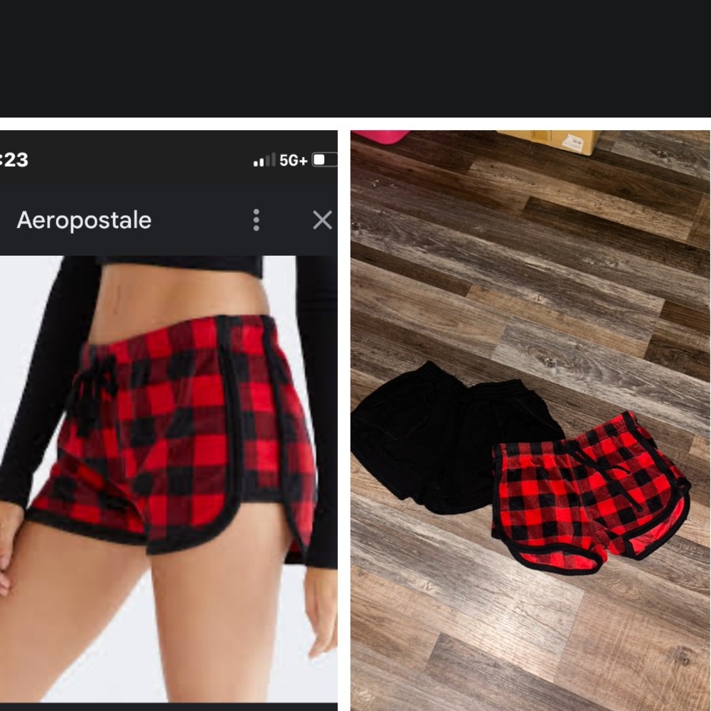 $10 sale 2 pair of soft fleece and stretch shorts size XS-S 118